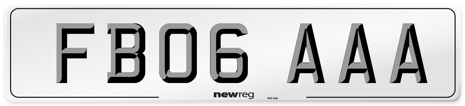 FB06 AAA Number Plate from New Reg